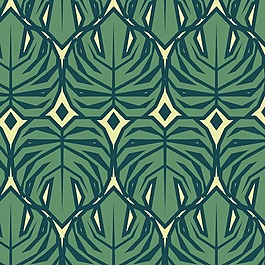 矢量图 循环花型 植物 免费素材