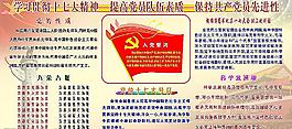 学习十七大精神宣传广告展板图片