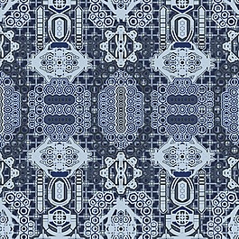 矢量图 循环花型 花纹 免费素材
