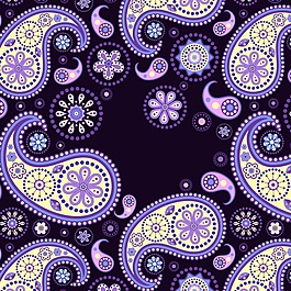 矢量圖 花紋 佩斯利渦旋紋 免費(fèi)素材