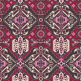 矢量图 循环花型 花纹 免费素材