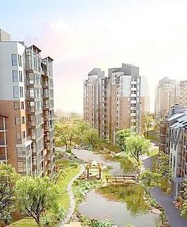 High-rise residential birds eye view小區鳥瞰