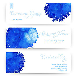 藍(lán)色水彩banner