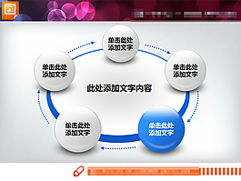 循環(huán)關(guān)系幻燈片圖表模板