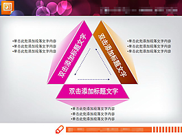 三角形PPT關(guān)系圖素材