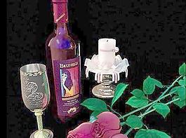 烛光 鲜花配美酒