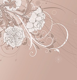 舊貨花卉背景矢量插畫