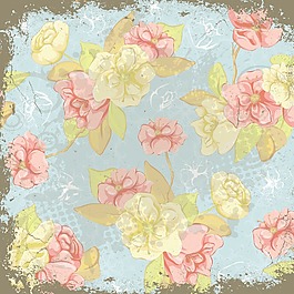 畫(huà)花卉背景矢量插畫(huà)