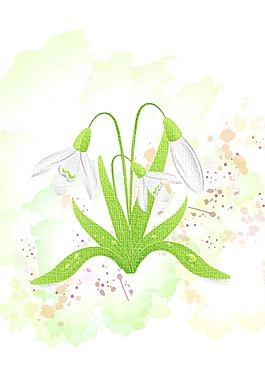 五顏六色的花的矢量插圖