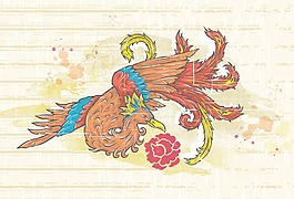 摘要鳥類矢量-背景