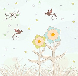 花卉背景矢量插畫
