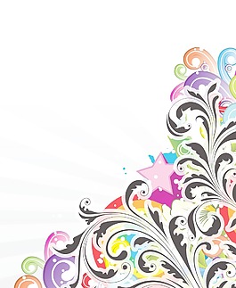 摘要花卉背景矢量