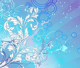 摘要花卉背景矢量