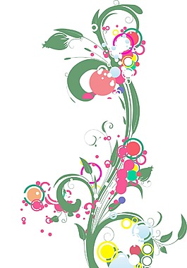 矢量花卉插圖