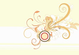 復(fù)古花卉背景矢量