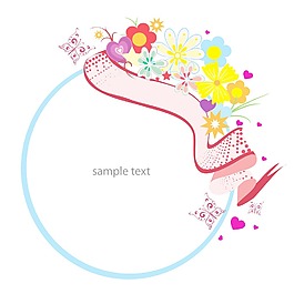 花卉幀矢量插畫