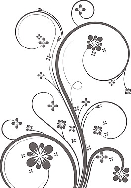 矢量花卉卷