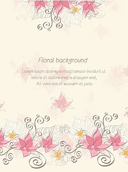 花卉背景矢量插圖