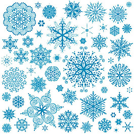2013蓝色雪花背景矢量素材