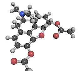 Heroin Molecule Structure 海洛因分子结构