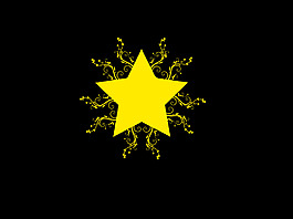 花紋構成的五角星