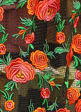實物面料 刺繡裝飾 網眼面料 免費素材