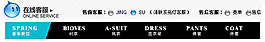 女装服装分类导航