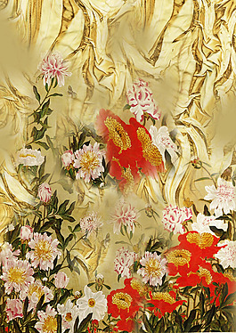 位圖 混合花紋 植物花紋 免費(fèi)素材