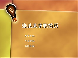 金融專業(yè)求職簡(jiǎn)歷PPT模板