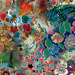 位圖 混合花紋 花朵 免費素材