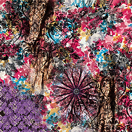 位圖 混合花紋 花朵 免費(fèi)素材