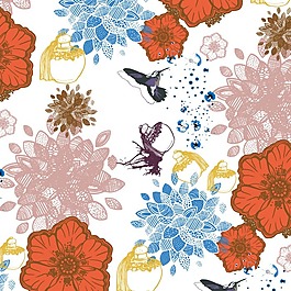 矢量圖 休閑風 花朵 免費素材