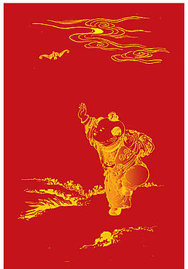 黃金童矢量素材
