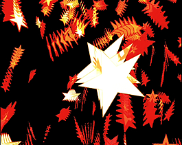 紅色五角星飄動