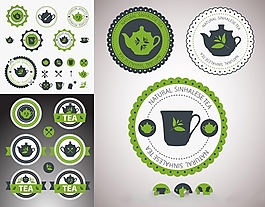 茶葉標(biāo)簽矢量圖