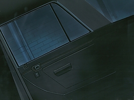 灰色車門繪畫