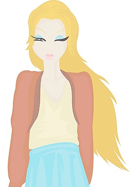 矢量卡通女孩