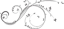 矢量花卉渦流
