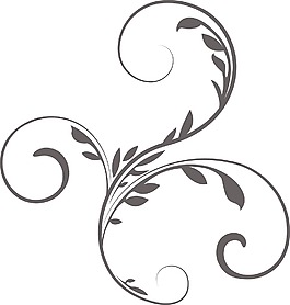 矢量花卉渦流