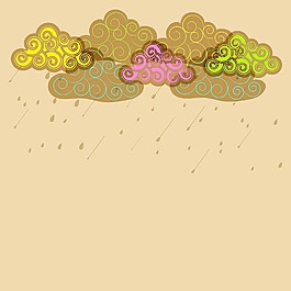 摘要背景與雨季水滴和云