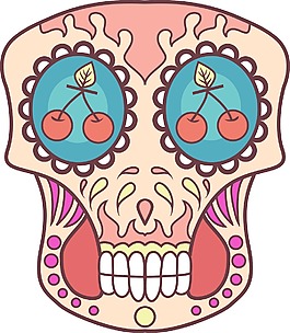糖頭骨矢量元素