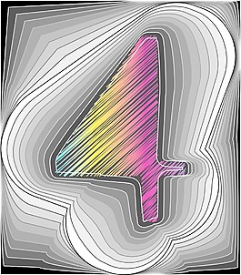摘要字體矢量插畫