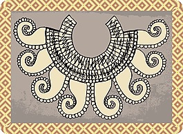 古代項鏈插畫矢量圖