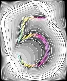 摘要字體矢量插畫