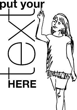 時(shí)尚女孩矢量插畫草圖