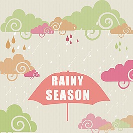 摘要背景與雨季水滴和云