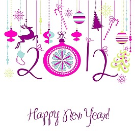 2012新年快樂背景