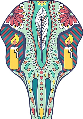 糖頭骨矢量元素