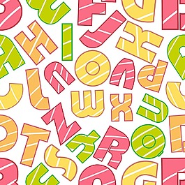 與英文字母的無縫模式