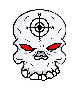 令人毛骨悚然的骷髏矢量卡通插畫(huà)